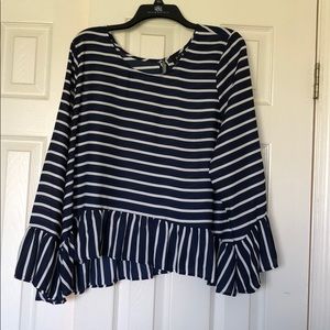 Blue striped long sleeve